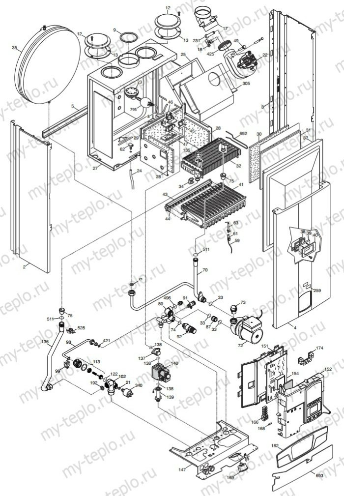 Запчасти Baxi ECOFOUR 1.14F Запчасти Baxi ECOFOUR 1.14F купить в Трёхгорном