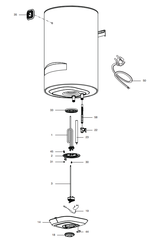 Запчасти Ariston PRO1 R 50 V PL купить в Трёхгорном