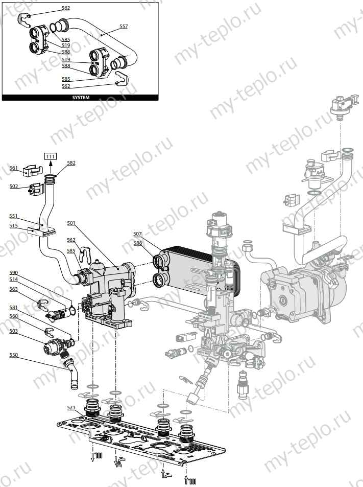 Запчасти Ariston HS X 24 FF купить в Трёхгорном